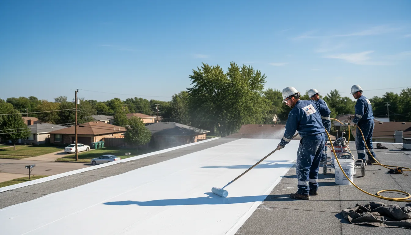 Commercial roof coating in Banquete, TX near me